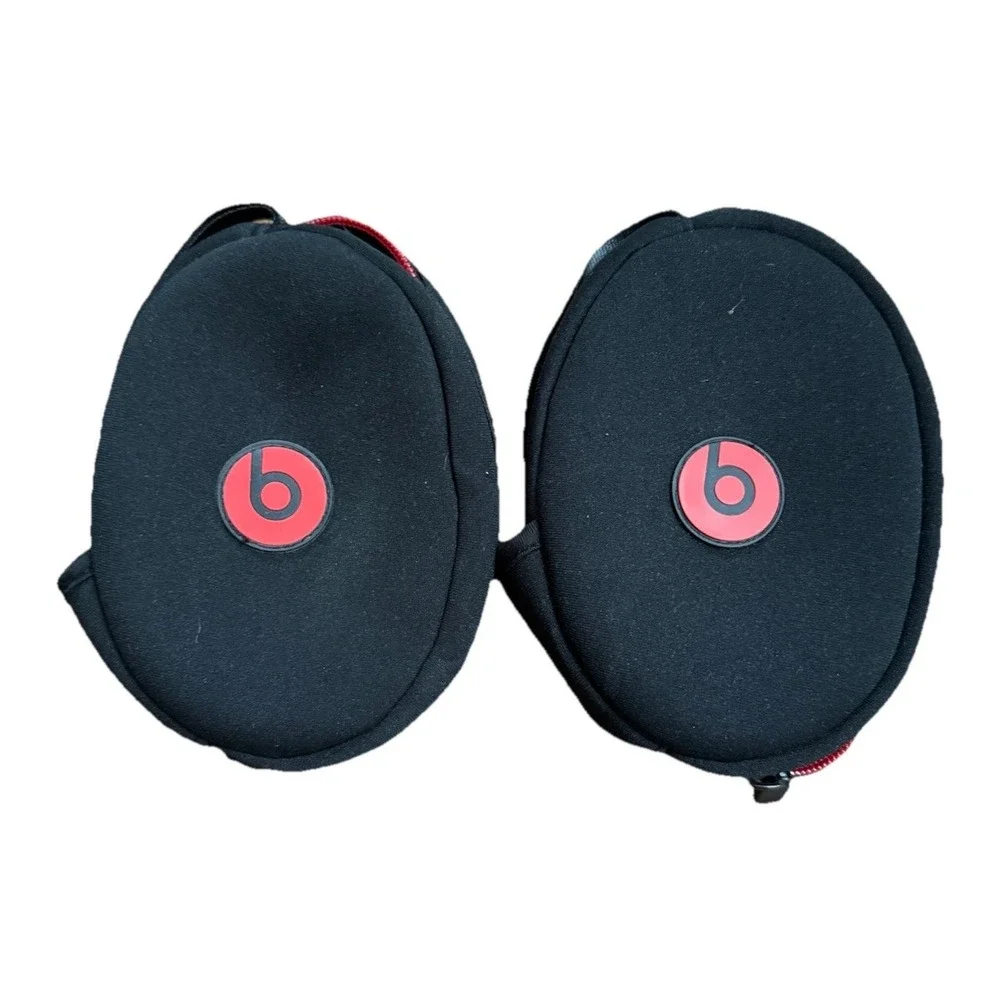 2* Beats By Dr Dre Headphones Zip Carrying Soft Bag Pouch Zipper Case Only